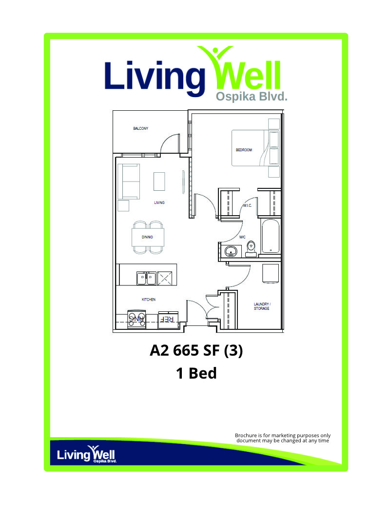 Floor Plan of A2 Suite